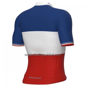 Wielershirt 2023 Groupama FDJ Frans Kampioenschap Wit Blauw Rood